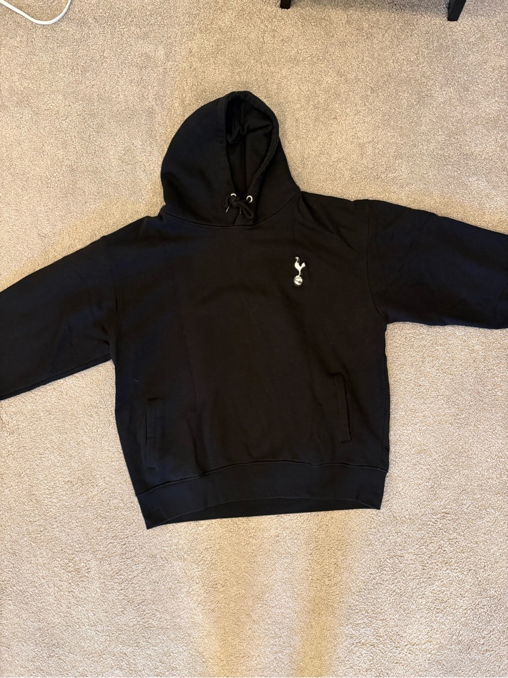 Tottenham Hotspur Official Mens Black Hoodie Sweatshirt Soccer football futbol